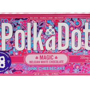 Pink Cheesecake PolkaDot Magic Mushroom Belgian White Chocolate