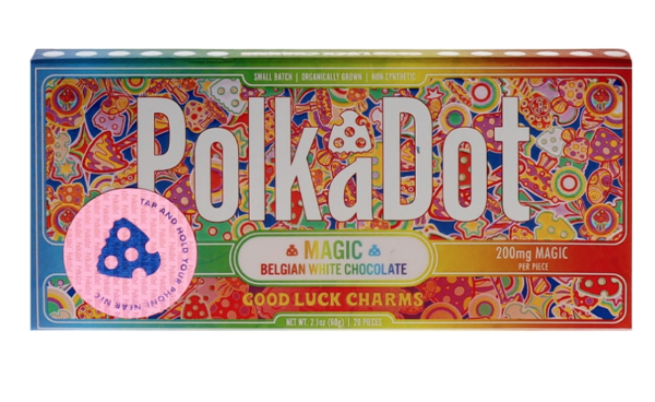 Good Luck Charms PolkaDot Magic Mushroom Belgian White Chocolate