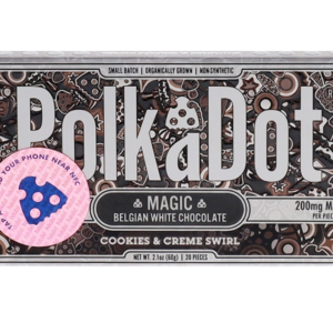 Cookies & Creme Swirl PolkaDot Magic Mushroom Belgian White Chocolate