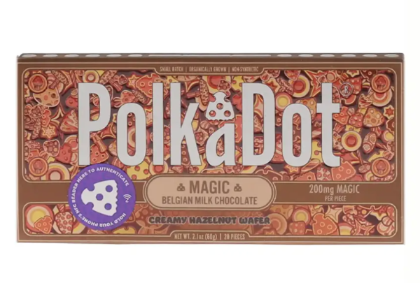 Creamy Hazelnut Wafer PolkaDot Magic Mushroom Belgian White Chocolate